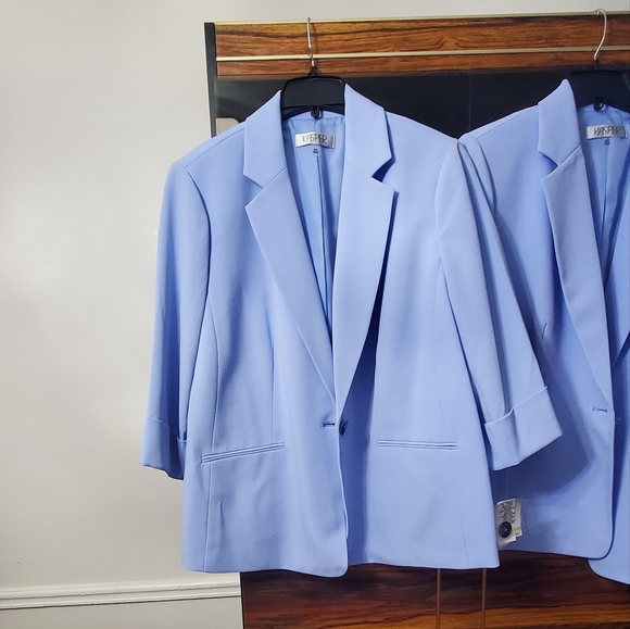 NWT Kasper Woman Light Blue Color Jacket; Lined; Szs 18W & 20W; $55 Each. - Picture 4 of 13
